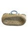 Tipsy Threads Beige, Blue, Green Straw Embroidered Woven circle handles Bag Beige, Blue, Green / M