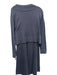 Splendid Size XS Blue Gray Cotton Blend Rib Knit V Neck Long Sleeve Pant Set Blue Gray / XS