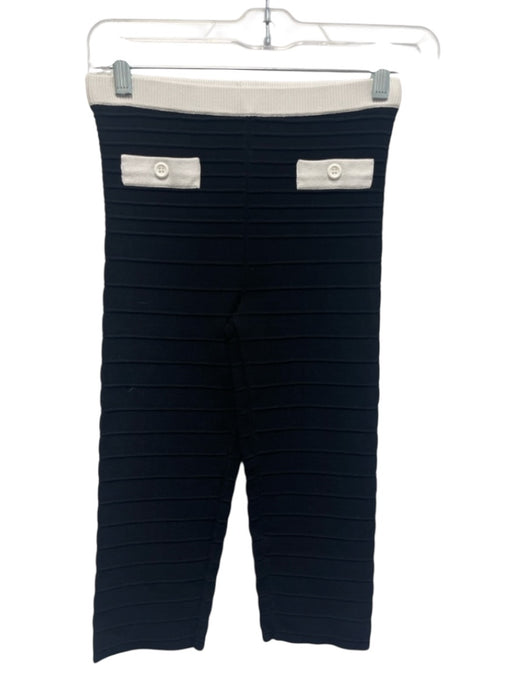 Majorelle Size XXS Black & White Viscose Blend Elastic Waist Colorblock Pants Black & White / XXS