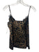 The Noli Shop Size XS Black & Tan Polyester Spaghetti Strap Tiger Print Cami Top Black & Tan / XS