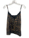 The Noli Shop Size XS Black & Tan Polyester Spaghetti Strap Tiger Print Cami Top Black & Tan / XS