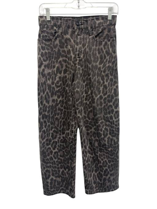 Good American Size 24 Gray & Black Cotton Denim High Rise Leopard Barrel Jeans Gray & Black / 24