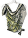 Veronica Beard Size XS White, Navy & Yellow Polyester V Neck Floral Back Tie Top White, Navy & Yellow / XS