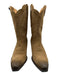 Tecovas Shoe Size 6.5 Tan Suede Pointed Toe Embroidered Cow Boy Boots Tan / 6.5