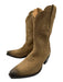 Tecovas Shoe Size 6.5 Tan Suede Pointed Toe Embroidered Cow Boy Boots Tan / 6.5