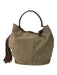 Hobo Taupe Suede Zip Close Shoulder Bag Gold Hardware Bag Taupe / M