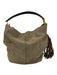 Hobo Taupe Suede Zip Close Shoulder Bag Gold Hardware Bag Taupe / M