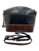 Brahmin Black & Brown Leather Embossed Zip Close Gold Hardware Clutch Black & Brown