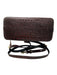 Brahmin Black & Brown Leather Embossed Zip Close Gold Hardware Clutch Black & Brown