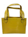 Kate Spade Yellow Embossed Leather 2 Handles Button Close Square Bag Yellow / M