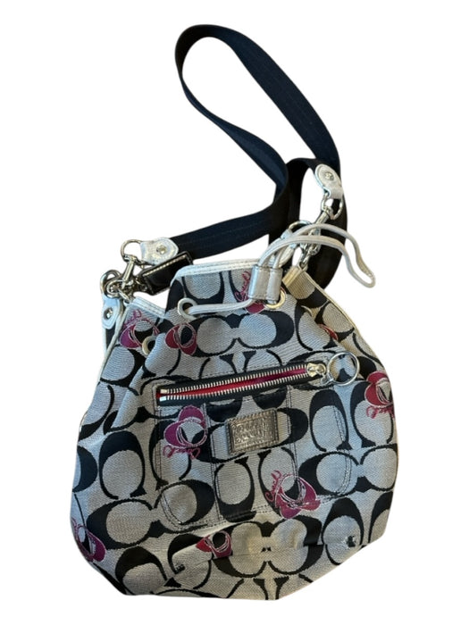 Coach gray & pink Canvas Drawstring Metallic Bag gray & pink / M