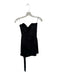 French Connection Size 2 Black Cotton Strapless Boning Front Tie Dress Black / 2