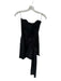 French Connection Size 2 Black Cotton Strapless Boning Front Tie Dress Black / 2
