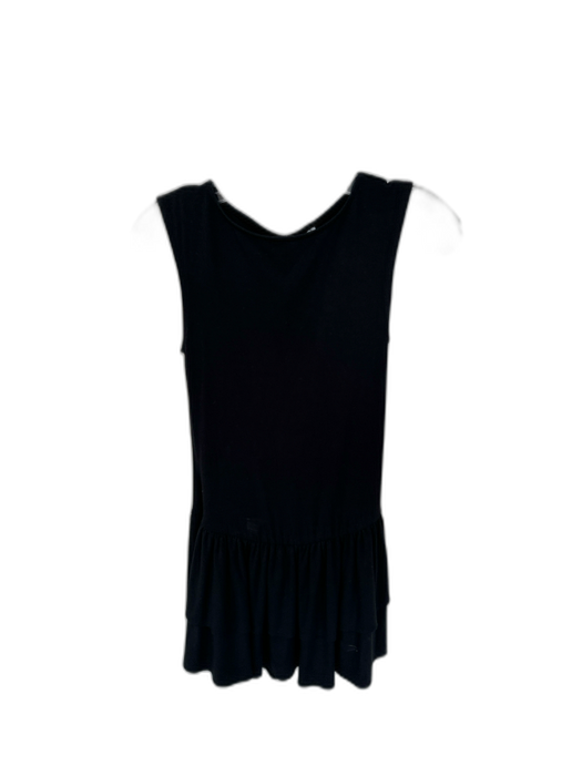 Wilfred Size XS Black Viscose Blend Sleeveless Drop Waist Mini Dress Black / XS