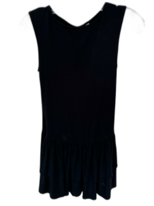 Wilfred Size XS Black Viscose Blend Sleeveless Drop Waist Mini Dress Black / XS