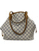 Louis Vuitton Cream, Blue, Brown Coated Canvas Top Handle Checkered Tote Bag Cream, Blue, Brown / MM