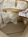 Louis Vuitton Cream, Blue, Brown Coated Canvas Top Handle Checkered Tote Bag Cream, Blue, Brown / MM