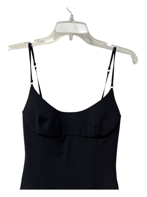 Alexander Wang Size 2 Black Polyester Blend Spaghetti Strap Back Zip Mini Dress Black / 2