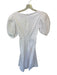 Wayf Size S White Cotton Blend Puff Sleeves Front Tie Cut Out Midi Dress White / S
