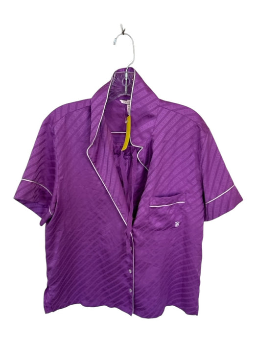 Victoria's Secret Size M Purple Polyester Short Sleeve Set Shorts Pajamas Purple / M