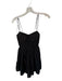 Gianni Bini Size 6 Black Cotton Smocked Spaghetti Strap Mini Dress Black / 6