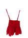 Steve Madden Size S Tomato Rayon Blend Smocked Spaghetti Strap Ruffle Top Tomato / S