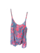 Lilly Pulitzer Size M Pink & blue Polyester Textured Spaghetti Strap Top Pink & blue / M