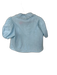 Mable Size M Baby Blue Rayon Blend Tie Collar Ruffle Mini Skirt Set Baby Blue / M