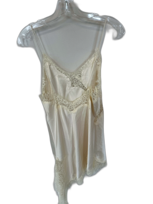 Zara Size S Cream Polyamide Satin Lace Slip Dress Mini Dress Cream / S