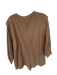 Free People Size S Brown Cotton Blend Long Sleeve Button Up Romper Brown / S