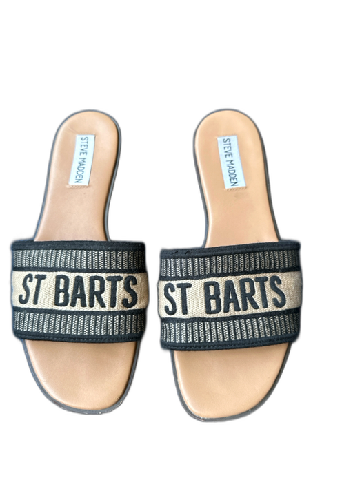 Steve Madden Shoe Size 7 Black & Tan One Strap Sandals Black & Tan / 7