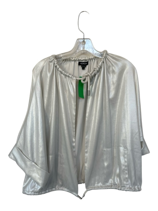 Worth Size S Silver Long Sleeve Drawstring Neck Metallic Jacket Silver / S