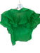 Beulahstyle Size M Green Flutter Sleeves Ruffles Rhinestone Button Collar Top Green / M