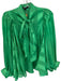 Beulah Size Est M Kelly Green Polyester Button Front Long Sleeve Shear Shirt Kelly Green / Est M