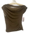 Reformation Size XS Olive Green Polyester Cap Sleeve Sheer Off Shoulder Top Olive Green / XS
