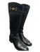 Tory Burch Shoe Size 9 Black Leather Gold hardware Almond Toe Side Zip Boots Black / 9