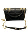 Patrizia Pepe Black & Gold Leather Gold hardware Shoulder Chain Bag Black & Gold / S