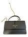 Patrizia Pepe Black & Gold Leather Gold hardware Shoulder Chain Bag Black & Gold / S