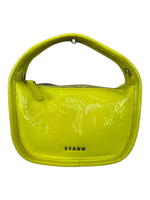 Staud Neon Yellow Patent Leather Top Handle Bag Neon Yellow / XS