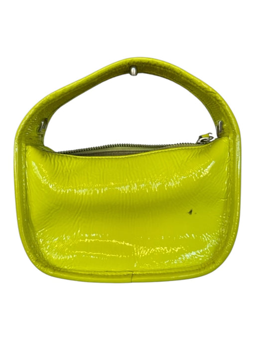 Staud Neon Yellow Patent Leather Top Handle Bag Neon Yellow / XS