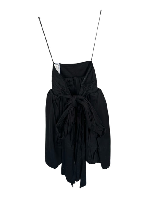 Aje Size 4 Black Cotton Babydoll Spaghetti Strap Belt Inc. Mini Dress Black / 4