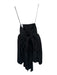 Aje Size 4 Black Cotton Babydoll Spaghetti Strap Belt Inc. Mini Dress Black / 4