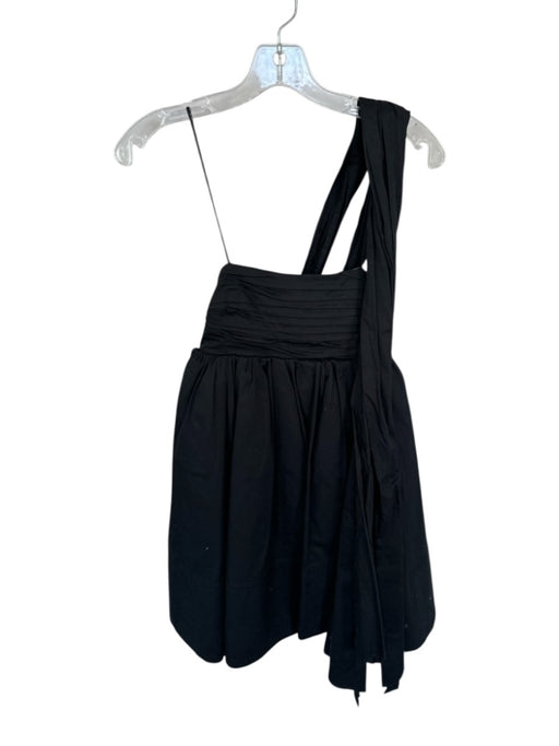 Aje Size 4 Black Cotton Babydoll Spaghetti Strap Belt Inc. Mini Dress Black / 4