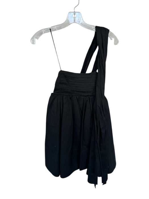 Aje Size 4 Black Cotton Babydoll Spaghetti Strap Belt Inc. Mini Dress Black / 4