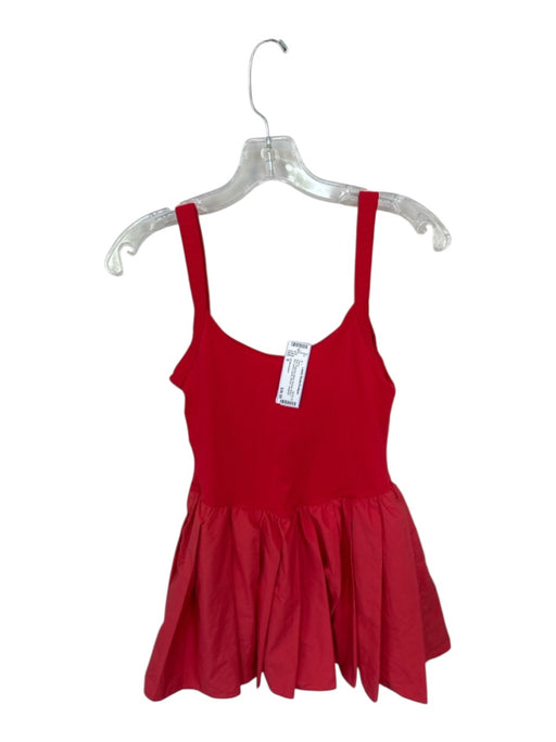 FP Movement Size S Red Polyester Blend Pleated Built in Bra Athletic Dress Red / S