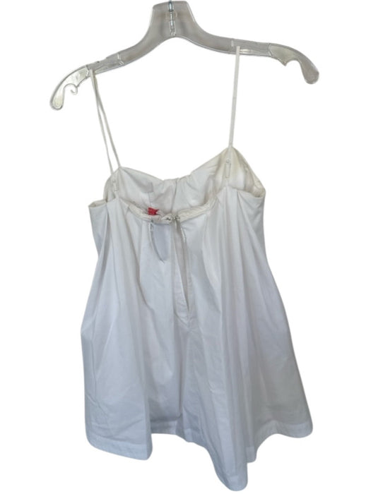 Jonathan Simkhai Size 0 White Cotton Babydoll Button Up Spaghetti Strap Dress White / 0