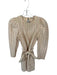 Ulla Johnson Size 0 Tan & Mauve Shell & Metal Gold Stripe Sleeve Belt Inc Romper Tan & Mauve / 0