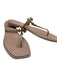 Tory Burch Shoe Size 7 Mauve Rubber gold logo Square Toe Thong Sandals Mauve / 7