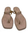 Tory Burch Shoe Size 7 Mauve Rubber gold logo Square Toe Thong Sandals Mauve / 7