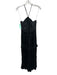 Aqua Size S Black Polyester Sleeveless Tiered Ruched Dress Black / S